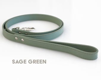 Sage Green dog Leash, Pet accessory, Sage Green Leather leash,  Dog Lovers, Dog Leash, Sage Green wedding dog accessory, Custom leash