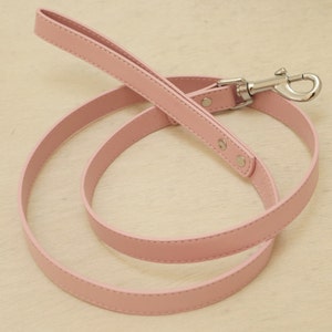 Pink dog Leash, Pet accessory,Pink Leather leash, Dog Lovers, Dog Leash, Soft Pink wedding dog accessory, Custom leash, Pink lovers image 1