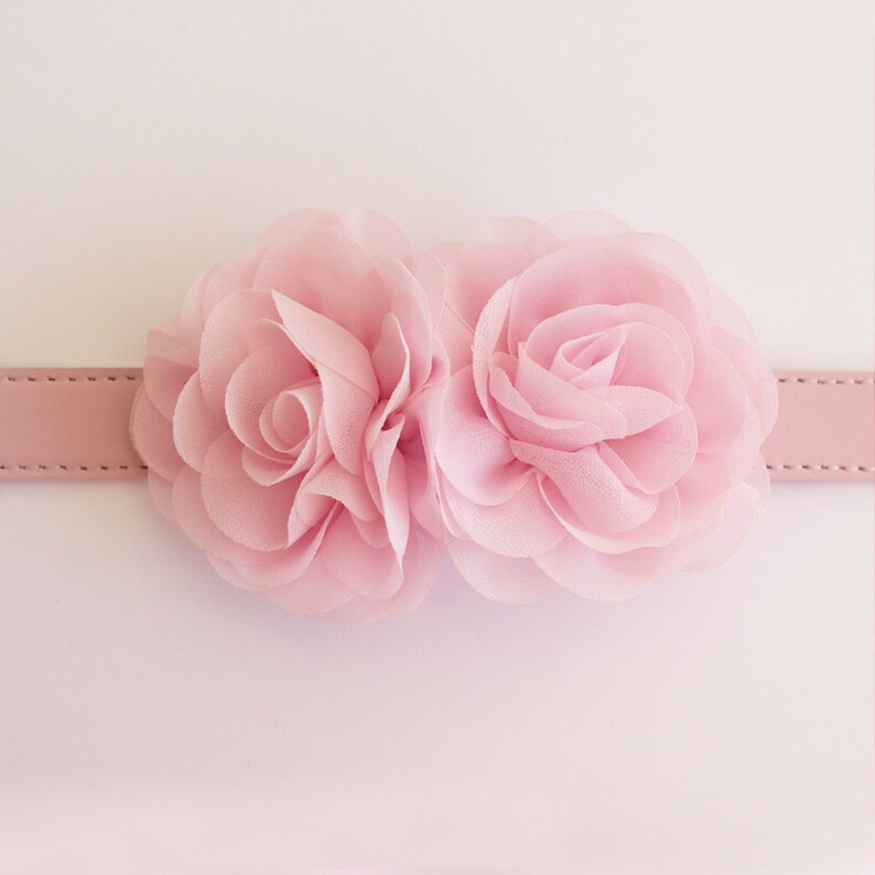 Pink Flower dog collar Handmade flower leather collar Dog of Etsy