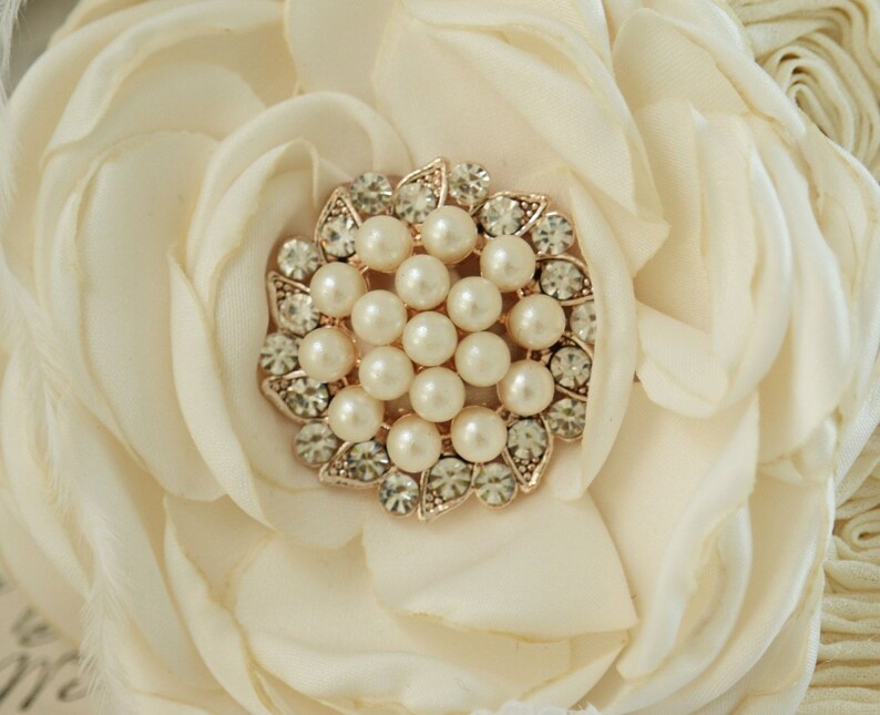 Ivory blue Crysral pearl Flower dog collar Flower attached to Etsy