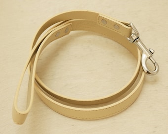 Ivory dog Leash, Pet accessory, Ivory Leather leash,  Dog Lovers, Dog Leash, Ivory wedding dog accessory, Custom leash , Wedding dog collar