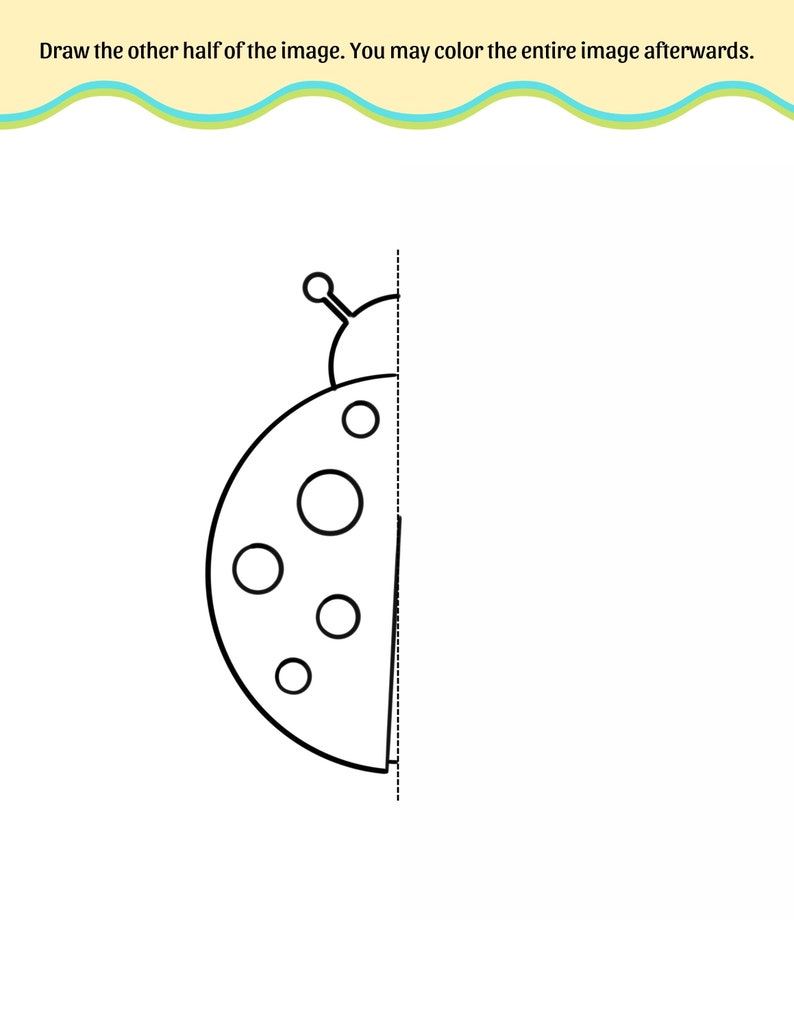 Printable Symmetry Drawing Activity, Digital Symmetry Drawing Activity ...