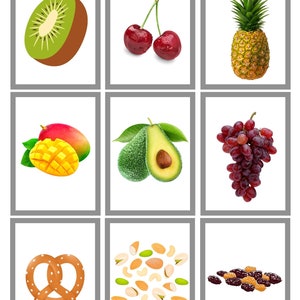Pictorial Food Printable Cards Digital Download, Speech Development ...
