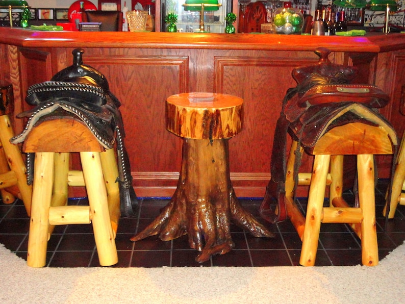One Authentic Western Horse Saddle Bar Stool Etsy