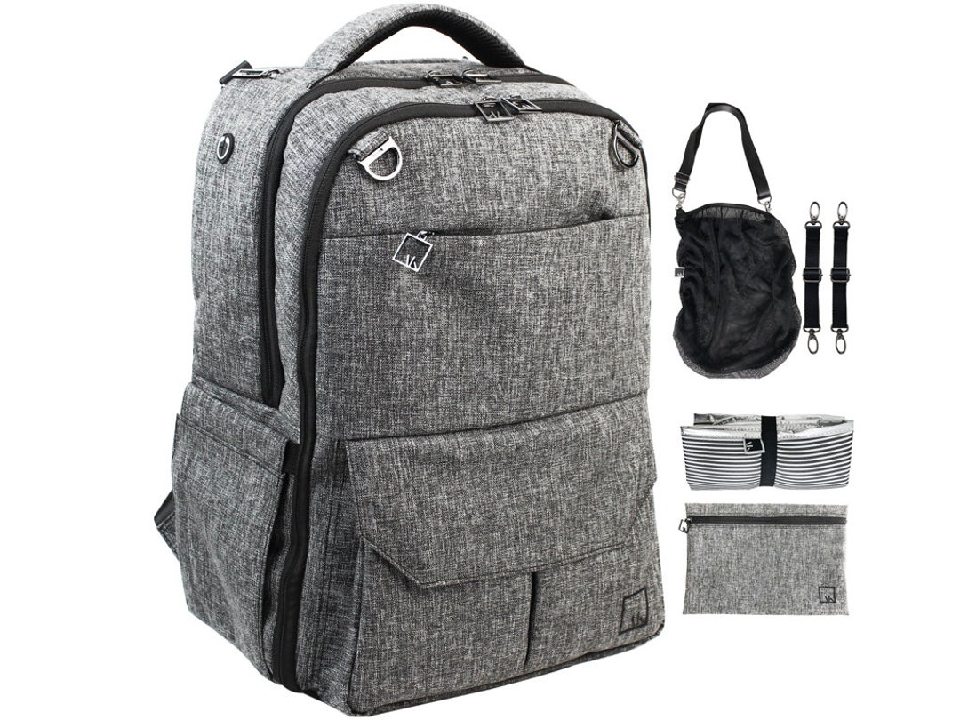 Artak Grey Diaper Backpack Unisex Bag Includes Carryon Etsy
