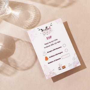 Pink-O-Ween Halloween-festpaket, redigerbara Canva-mallar (digital nedladdning)