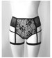 Waist Panties Dessous & Lingerie Agathe Black lace with a garter belt straps suspender and garter belts 