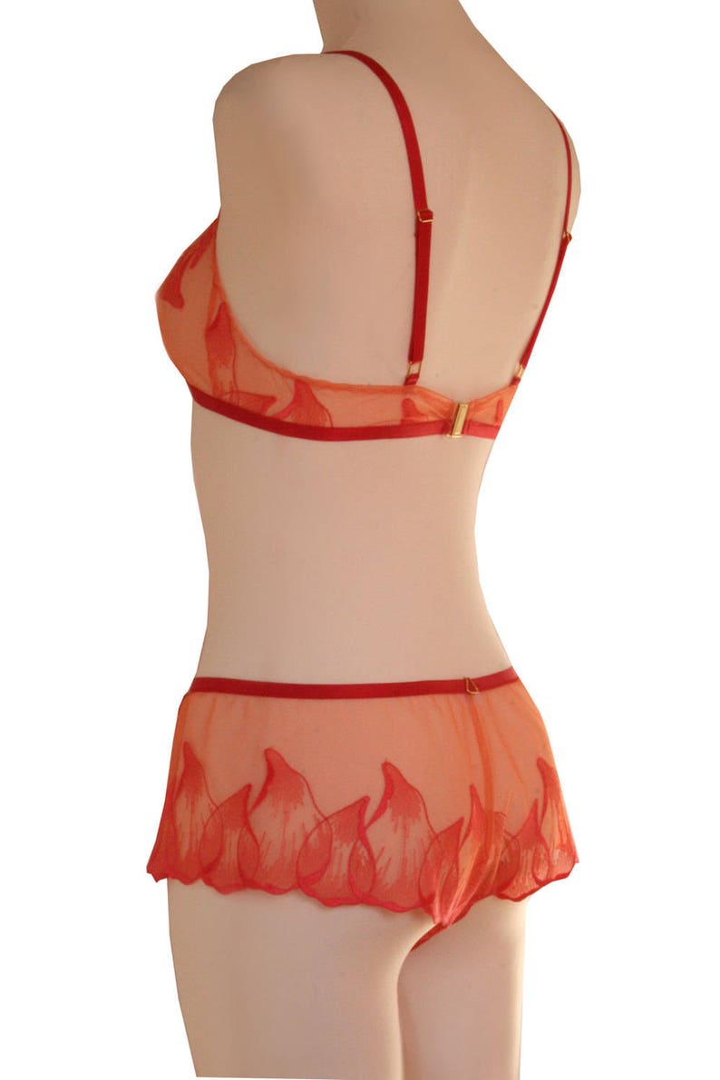 red knickers Passion Tulip Lingerie handmade in Germany: red embroidered Knickers image 4