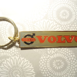 1 Goldplated Enameled Vintage Volvo Keyring