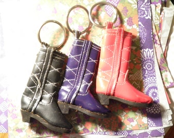 1 Assorted Cowboy Boot Keyring Please Specify Your Color