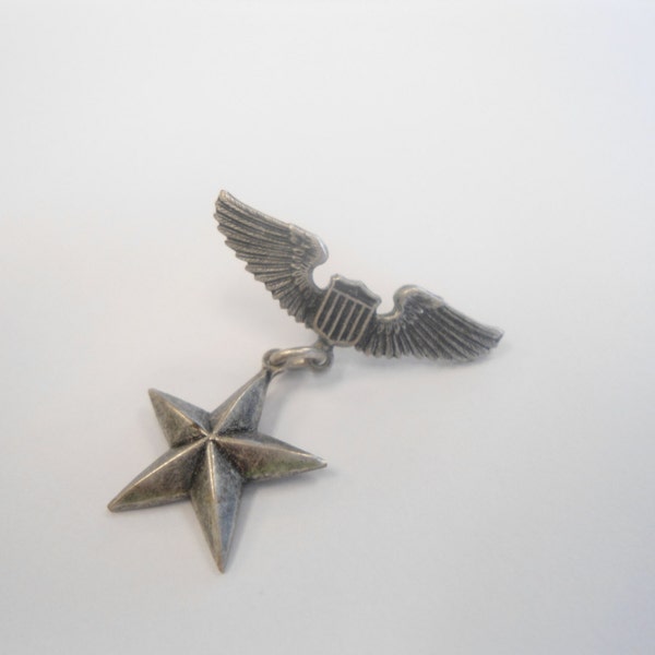 1 Silverplated Air Force Pilot Wing Pin