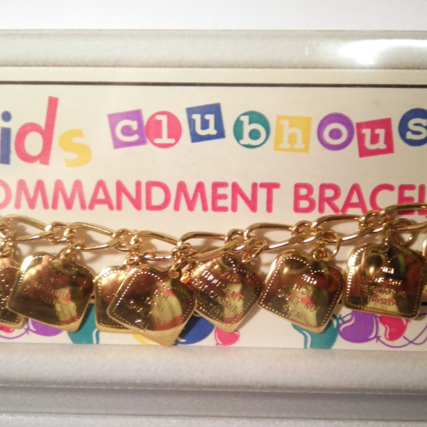 1 Goldplated Ten Commandment Kids Bracelet