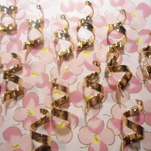 14 Goldplated 28mm Twisted Earring Dangles Drops Charms Pendants