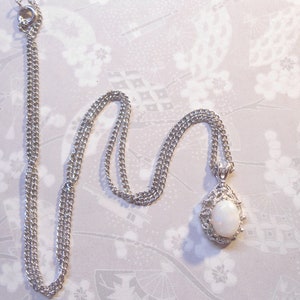 1 Silverplated 8x6mm Real Opal 18&quot;Necklace