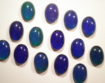 4 Vintage 18x13mmn West German Glass Vintage Moodstones Moodstones Mood Stones