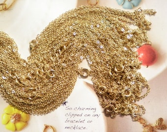 6 Vintage Goldplated 16" Chains