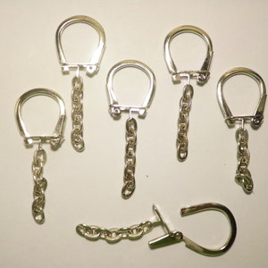 6 Sillverplated Horseshoe Key Chains