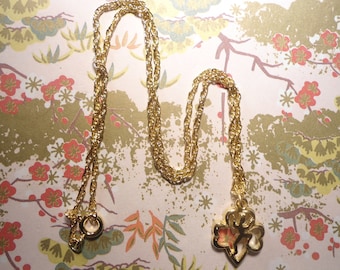 1 Goldplated Girl Scout Brownies Charm Pendant 18" Necklace