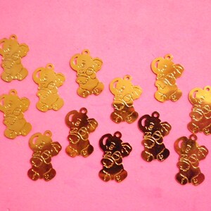 12 Vintage Goldplated 18mm Elephant Charms
