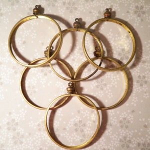 4 Vintage Brass 38mm Eisenhower Liberty Dollar Coin Holders Bezels