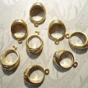 8 Vergoldete Klasse Ring Charms