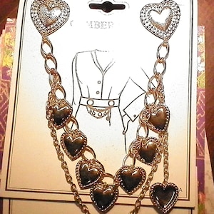 1 Set of Silverplated Cumber Belt with Hearts