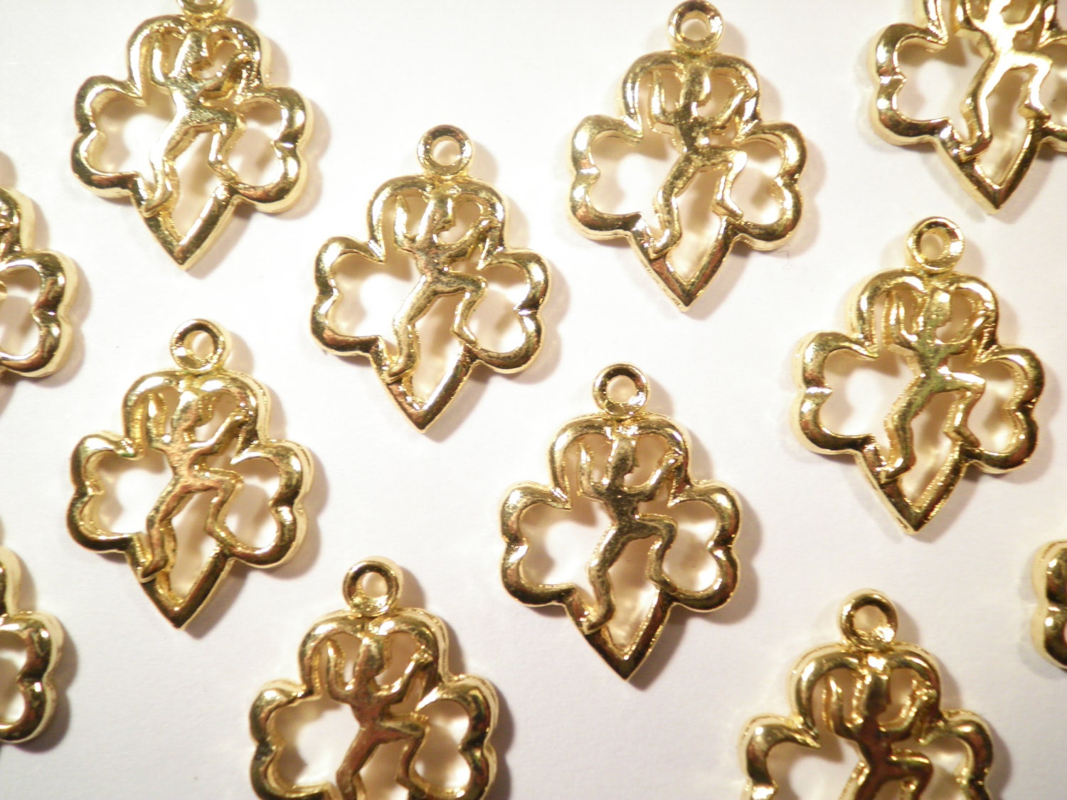 14 Gold Plated Girl Scout Brownies Charms Pendants Etsy