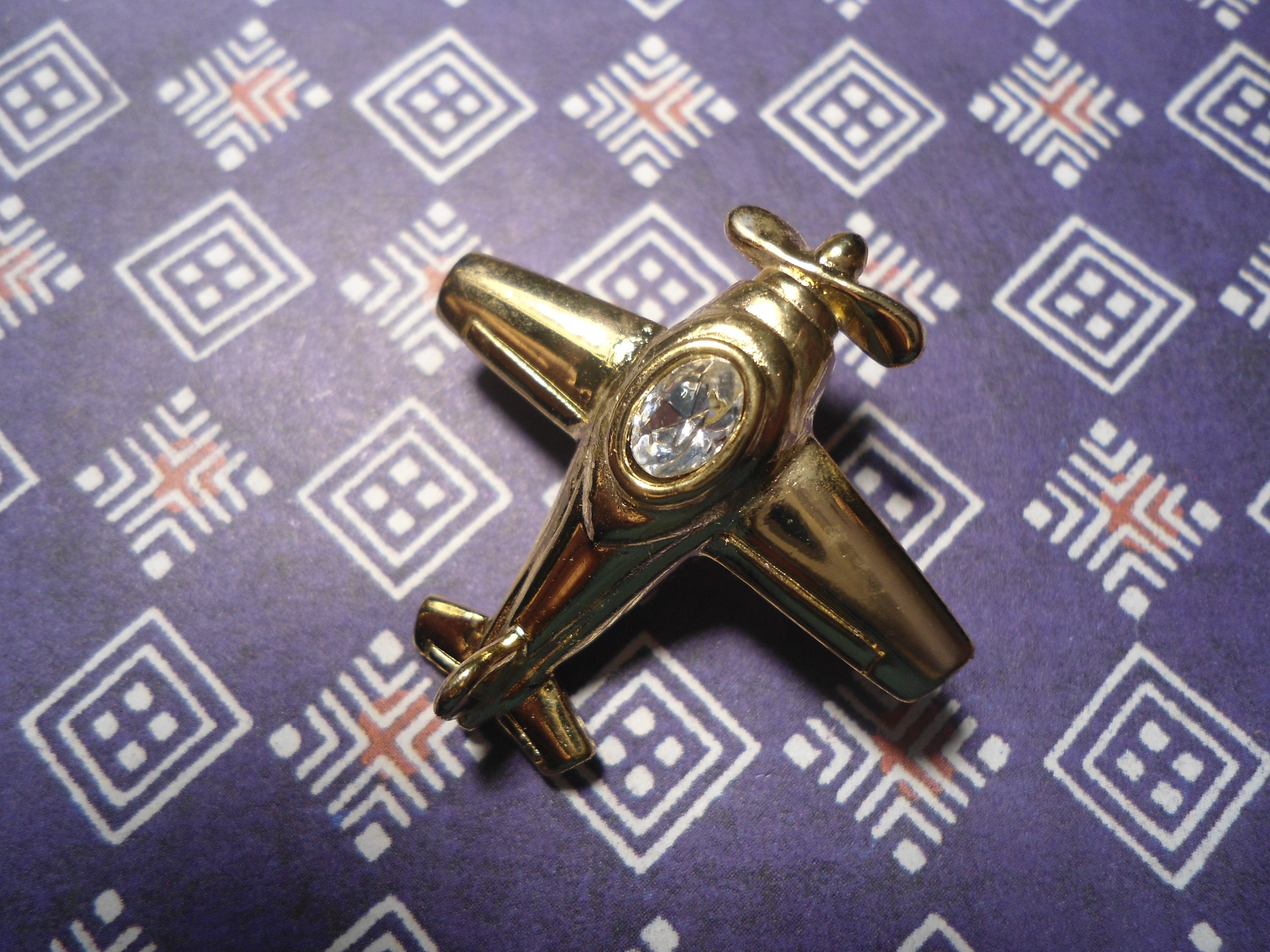 1 Goldplated Airplane Pin Brooch Flying Ace Aviation Pin - Etsy
