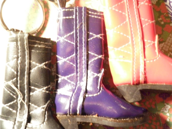 1 Assorted Cowboy Boot Keyring Please Specify You… - image 3