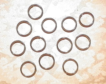 12 Silverplated 17mm Jump Rings