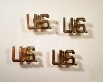 4 Goldplated Military U.S. Pins
