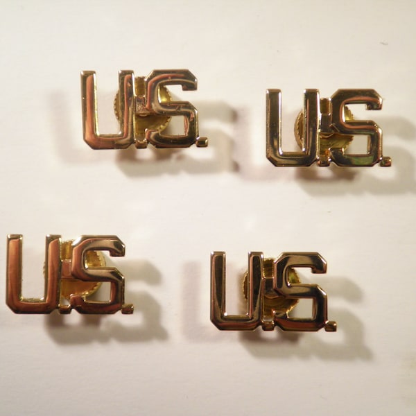 4 Goldplated Military U.S. Pins