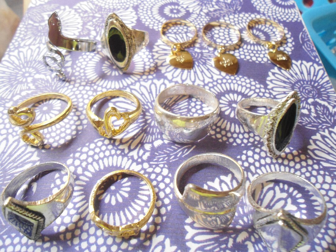 12 Assorted Rings Made in India - Etsy