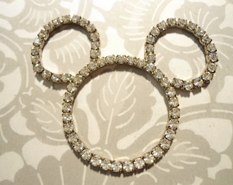 1 Disney Versilbert Strass besetzt Mickey Mouse Anhänger Charme