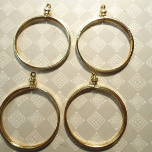 1 Goldplated 38mm Eisenhower Dollar Coin Bezel Coin Holder