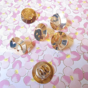 6 Goldplated Smiley Face Pins