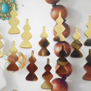 12 Goldplated 34mm Earring Drops with Hole