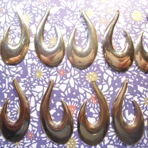 6 Pairs of Goldplated 44mm Earring Dangles Drops Pendants