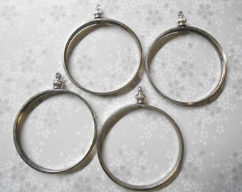 2 Silverplated 40mm Coin Bezels