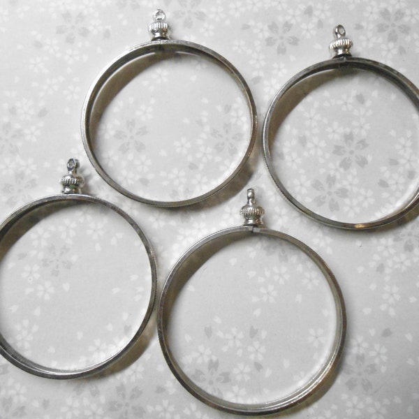 2 Silverplated 40mm Coin Bezels