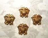 4 真鍮 WW 2 アメリカ海軍将校バッジ 10 mm 刻印記章 - Etsy 日本