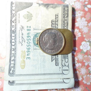 1 Brass Money Clip with Susan B. Anthony Coin
