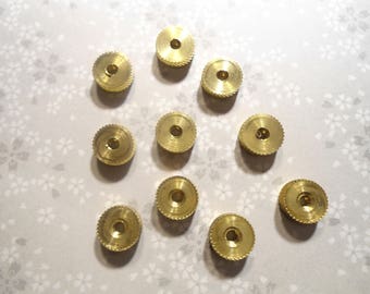 10 Brass Nuts for  Military Pins