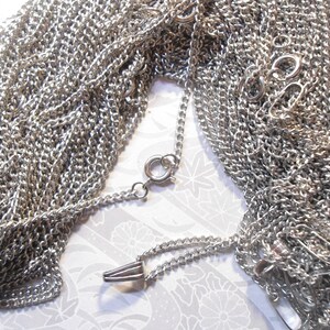 4 Silverplated 24&quot; Curb Chains with Bail
