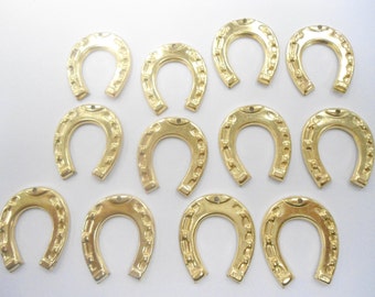 10 Goldplated Horseshoe Charms