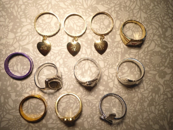 7 Assorted Rings Some Adjustable - image 1