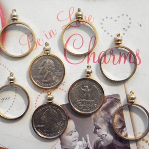 1 Goldplated Quarter Coin Holder Quarter Bezel Canadian Quarter Holder