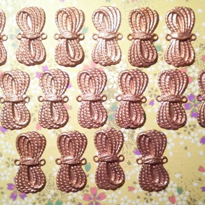 16 Vintage Coppercoated Coiled Rope Connectors image 1