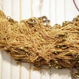 6 Vintage Brass 16&quot; Curb Chains