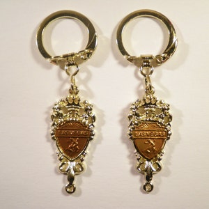 2 Gold Plated Las Vegas Key Chains Key Rings
